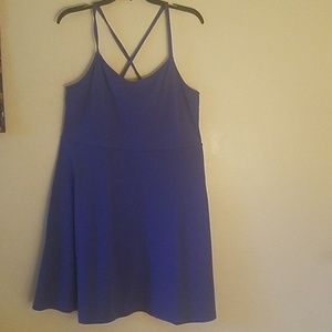 Blue/ purple spaghetti strap A-line dress